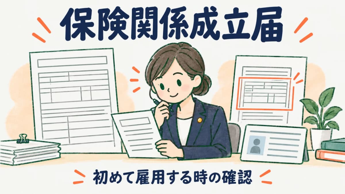 労働保険の保険関係成立届の記入例|初めて雇用する顧問先で確認する事項